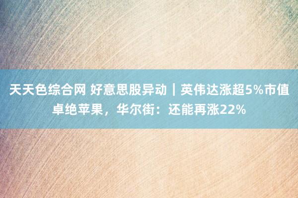 天天色综合网 好意思股异动｜英伟达涨超5%市值卓绝苹果，华尔街：还能再涨22%