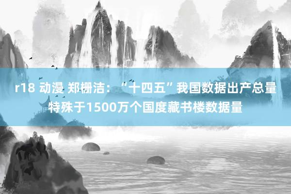r18 动漫 郑栅洁：“十四五”我国数据出产总量特殊于1500万个国度藏书楼数据量